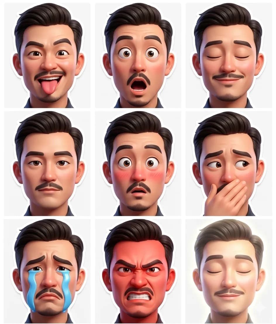 Emotion Grid Portraits